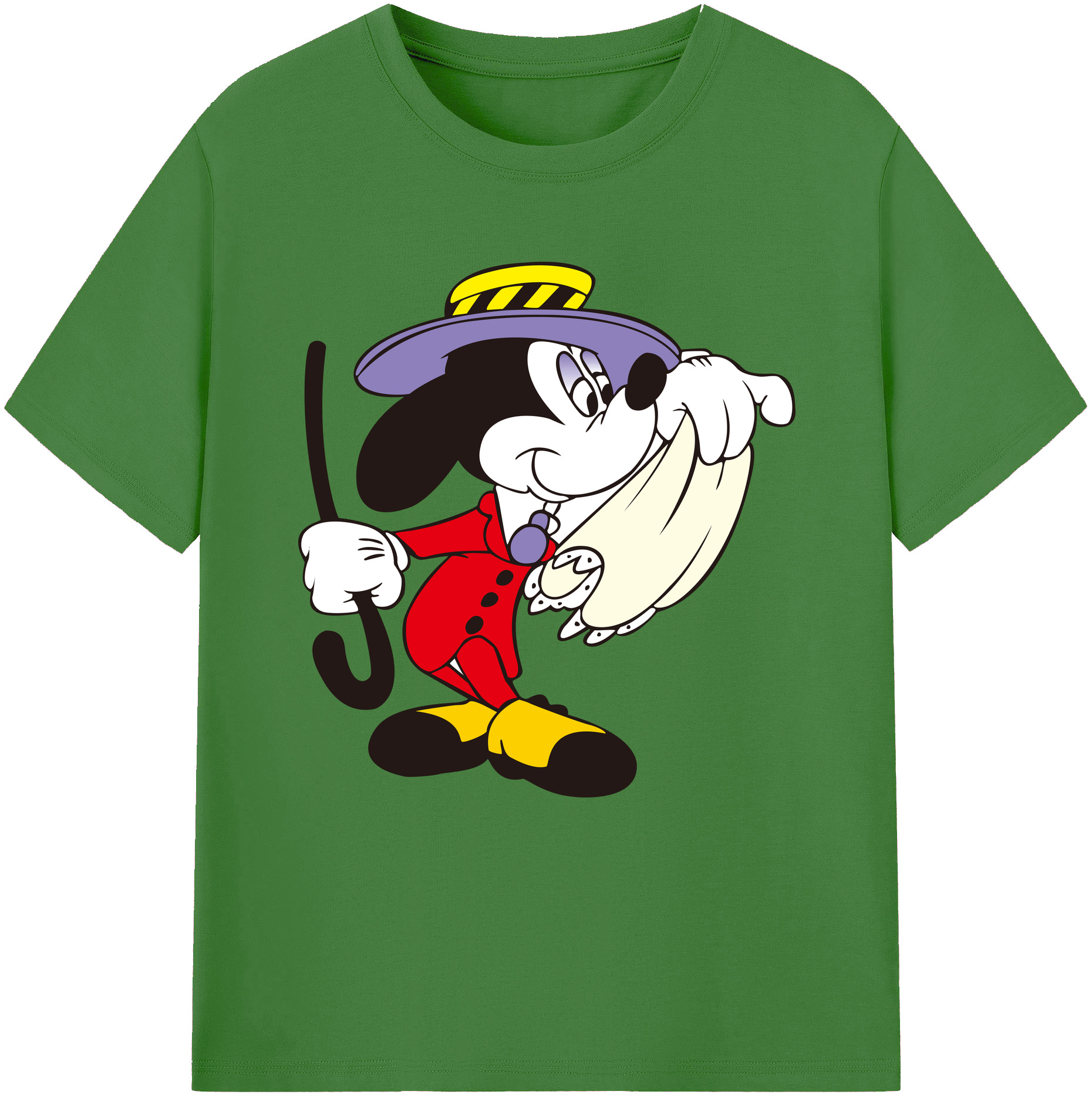 （画像用） ミッキーマウス Mickey Mouse レディースカジュアルプリントTシャツ（綿100％）